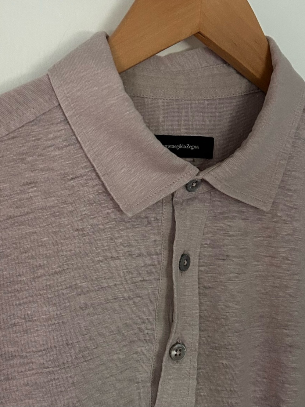 Ermenegildo Zegna Men’s Size L/52 Short Sleeve Linen Polo - Picture 6 of 12